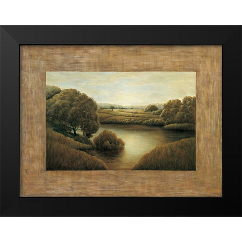 Lake View II Black Modern Wood Framed Art Print by Blanco, Samuel