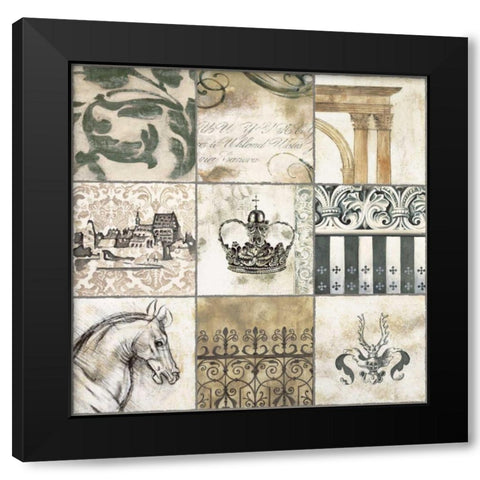 Baroque II Black Modern Wood Framed Art Print by Bellaunay, Sylvie