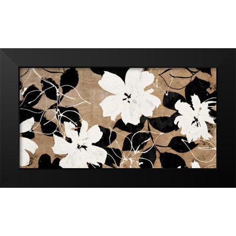 Ensemble de Fleurs Black Modern Wood Framed Art Print by Cailler, Sylvie