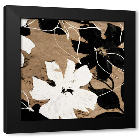 Fleurs II Black Modern Wood Framed Art Print with Double Matting by Cailler, Sylvie