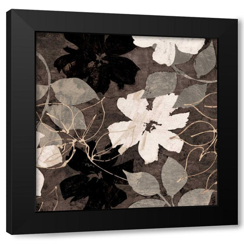 Fleurs III Black Modern Wood Framed Art Print with Double Matting by Cailler, Sylvie