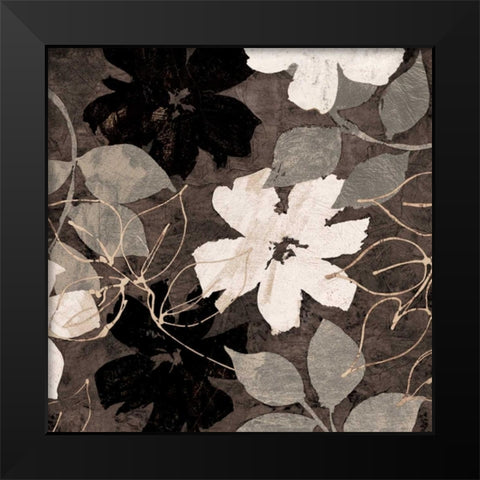 Fleurs III Black Modern Wood Framed Art Print by Cailler, Sylvie