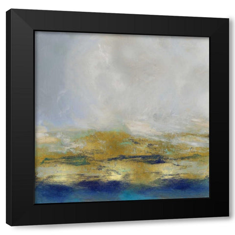 Terra in Aqua Black Modern Wood Framed Art Print by Messina, Jake