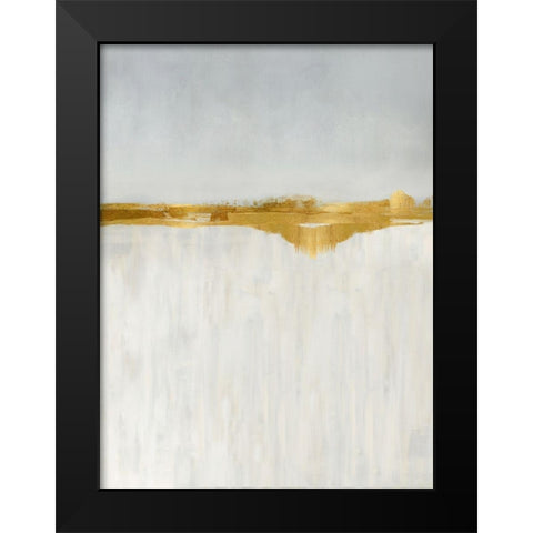 Linear Gold I Black Modern Wood Framed Art Print by Messina, Jake