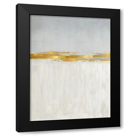 Linear Gold II Black Modern Wood Framed Art Print by Messina, Jake