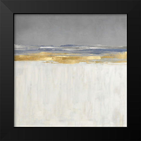Gold and Silver Horizon I Black Modern Wood Framed Art Print by Messina, Jake