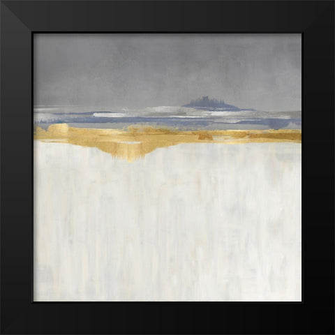 Gold and Silver Horizon II Black Modern Wood Framed Art Print by Messina, Jake