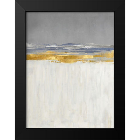 Gold and Silver I Black Modern Wood Framed Art Print by Messina, Jake