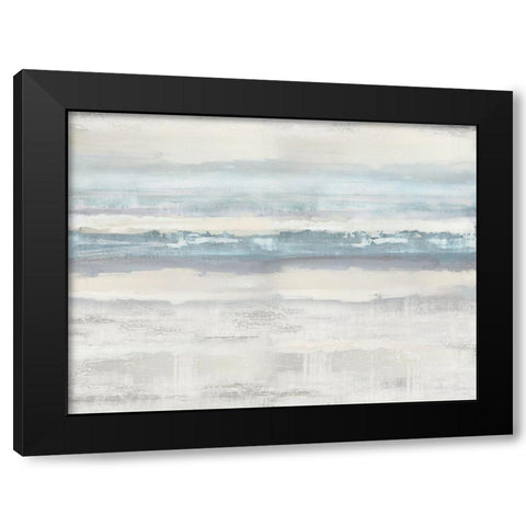 Aqua Movement Black Modern Wood Framed Art Print with Double Matting by Messina, Jake