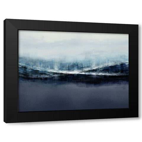 Ascending Blue Black Modern Wood Framed Art Print by Messina, Jake