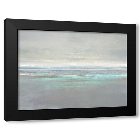 Aqua Reflection Black Modern Wood Framed Art Print by Messina, Jake