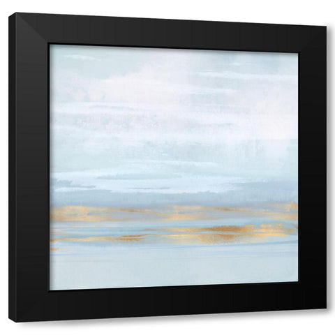 Sky Blue Reflection II Black Modern Wood Framed Art Print with Double Matting by Messina, Jake