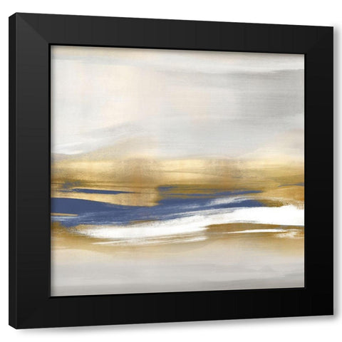 Gold Rush Blue II Black Modern Wood Framed Art Print with Double Matting by Messina, Jake