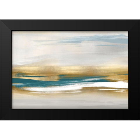 Gold Rush Teal I Black Modern Wood Framed Art Print by Messina, Jake