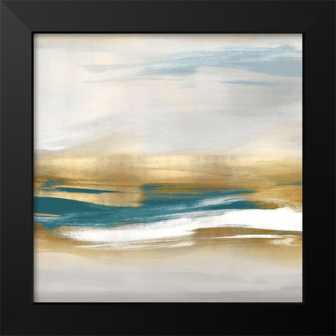 Gold Rush Teal II Black Modern Wood Framed Art Print by Messina, Jake