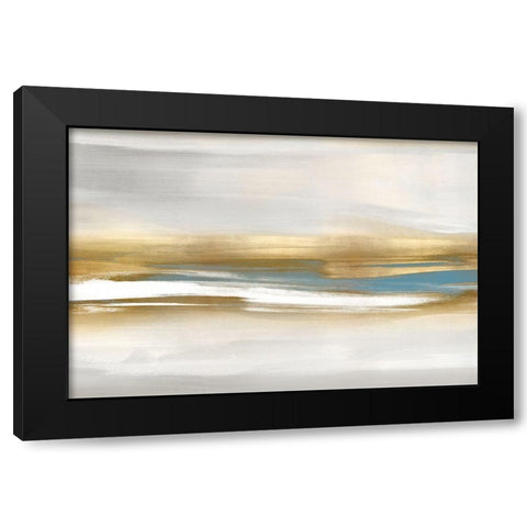 Highlight Gold and Teal I Black Modern Wood Framed Art Print by Messina, Jake