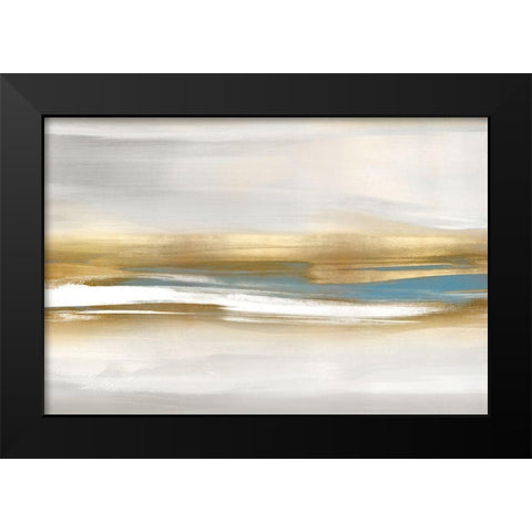 Highlight Gold and Teal I Black Modern Wood Framed Art Print by Messina, Jake