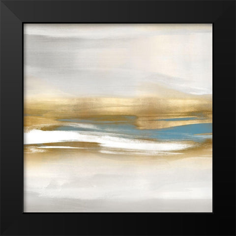 Highlight Gold and Teal II Black Modern Wood Framed Art Print by Messina, Jake