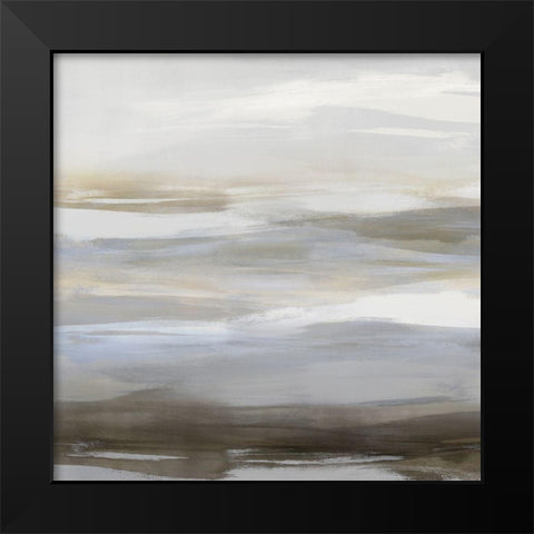Neutral Strokes II Black Modern Wood Framed Art Print by Messina, Jake