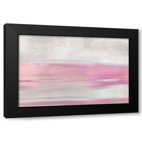 Pink Blush Stroke Black Modern Wood Framed Art Print by Messina, Jake