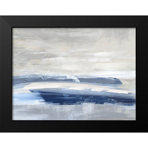 Unify Blue I Black Modern Wood Framed Art Print by Messina, Jake