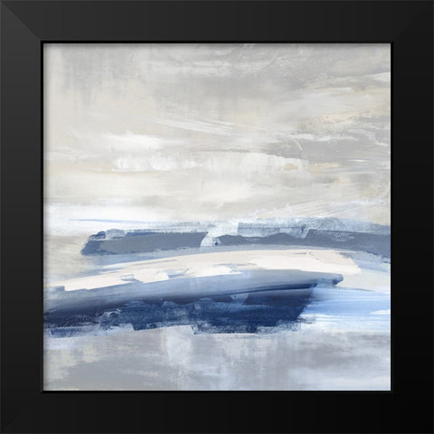 Unify Blue II Black Modern Wood Framed Art Print by Messina, Jake