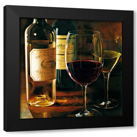 Rouge et Blanc Black Modern Wood Framed Art Print with Double Matting by Ferreri, Stefano