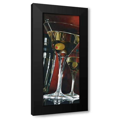 Cocktail Hour Black Modern Wood Framed Art Print by Ferreri, Stefano