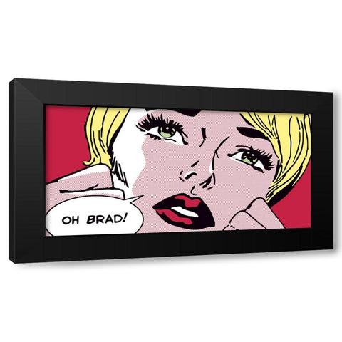 Oh Brad ! Black Modern Wood Framed Art Print with Double Matting by Sheila B.