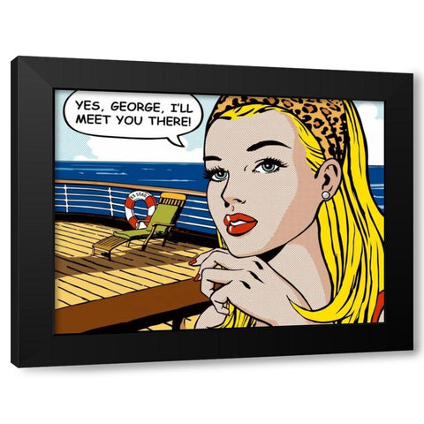 Yes-George Black Modern Wood Framed Art Print by Sheila B.