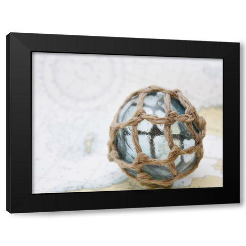 Fishing float on chart Black Modern Wood Framed Art Print with Double Matting by Plank, Savanah