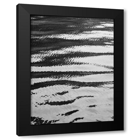 Water ripple Black Modern Wood Framed Art Print with Double Matting by Plank, Savanah