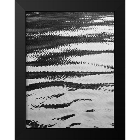 Water ripple Black Modern Wood Framed Art Print by Plank, Savanah