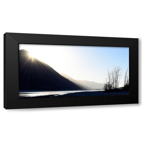 Knik River Black Modern Wood Framed Art Print by Plank, Savanah