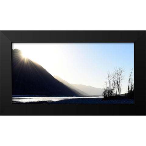 Knik River Black Modern Wood Framed Art Print by Plank, Savanah