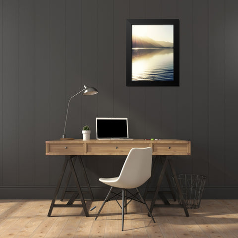 Knik River scenic Black Modern Wood Framed Art Print by Plank, Savanah