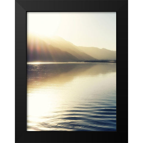 Knik River scenic Black Modern Wood Framed Art Print by Plank, Savanah