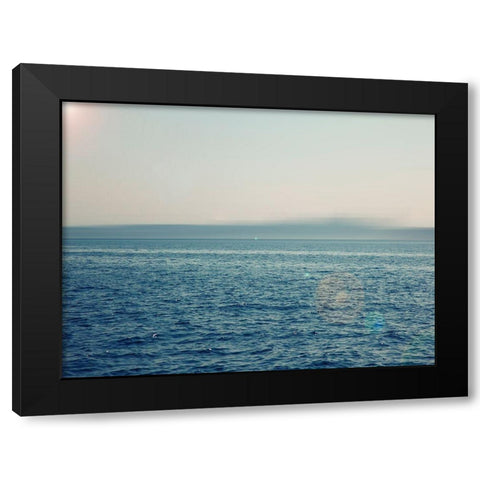 Ocean abstract Black Modern Wood Framed Art Print by Plank, Savanah