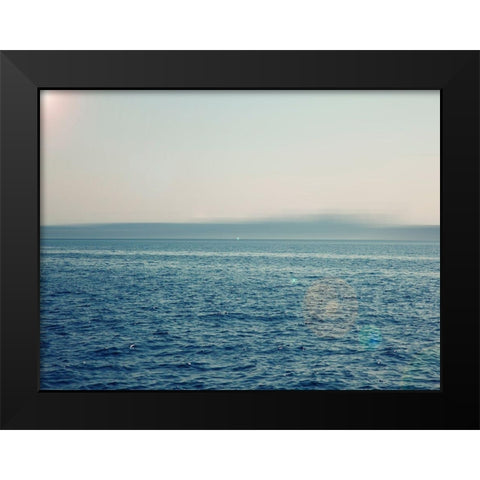 Ocean abstract Black Modern Wood Framed Art Print by Plank, Savanah