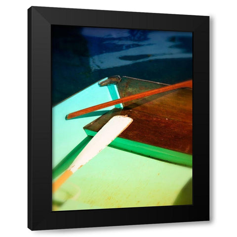 Colorful dingy Black Modern Wood Framed Art Print by Plank, Savanah