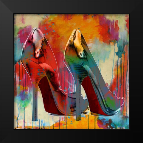 Stillettos I Black Modern Wood Framed Art Print by McGuire, Sarah