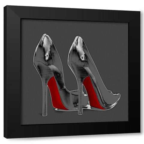 Stillettos II Black Modern Wood Framed Art Print with Double Matting by McGuire, Sarah