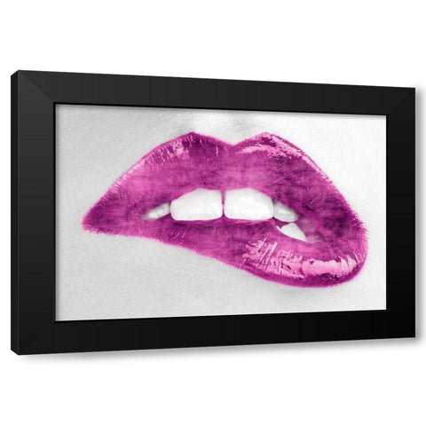 Luscious Pink Black Modern Wood Framed Art Print by McGuire, Sarah
