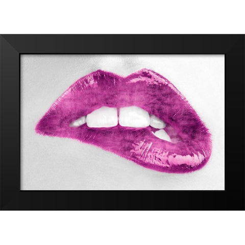 Luscious Pink Black Modern Wood Framed Art Print by McGuire, Sarah