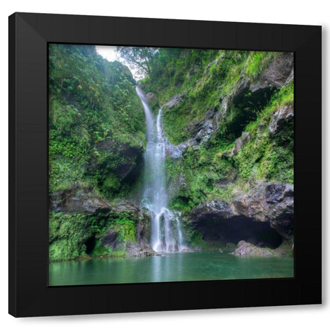 Hana Black Modern Wood Framed Art Print with Double Matting by Bennion, Scott