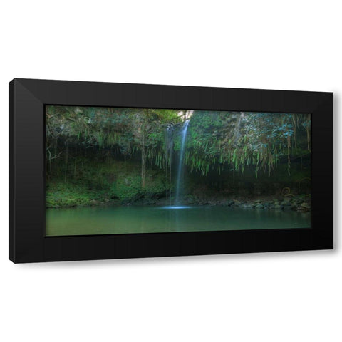 Twin Falls - Maui Black Modern Wood Framed Art Print by Bennion, Scott