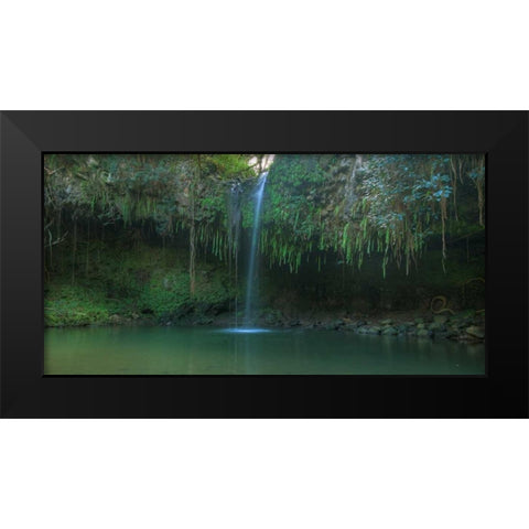 Twin Falls - Maui Black Modern Wood Framed Art Print by Bennion, Scott