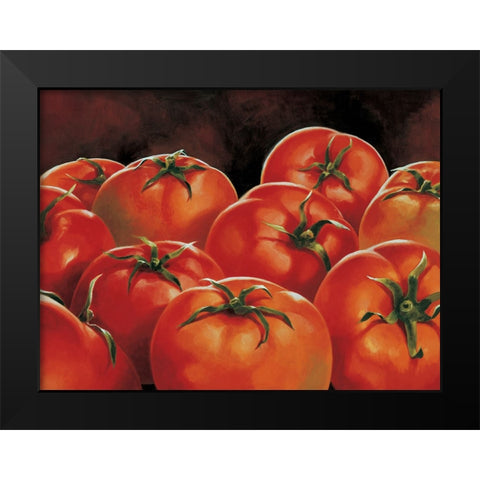 Pomodori Black Modern Wood Framed Art Print by Mottinelli, Stefania