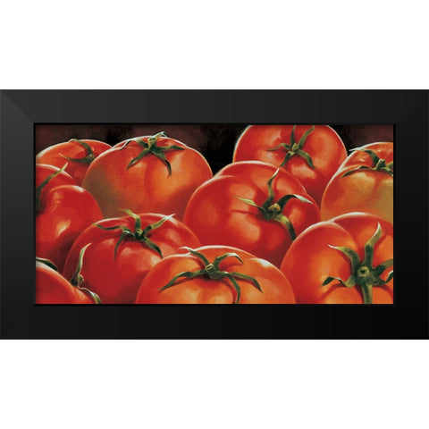 Pomodori Black Modern Wood Framed Art Print by Mottinelli, Stefania