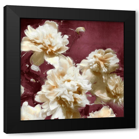 Peonies II Black Modern Wood Framed Art Print by Sullivan, Shawna